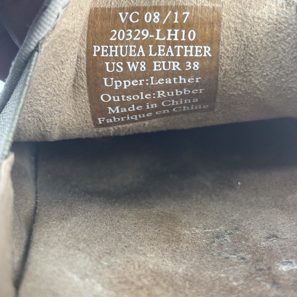 Olukai‎ Pehuea Women's US 8 Taupe Snake-Embossed Leather Slip-On Loafer Shoes - Picture 16 of 16